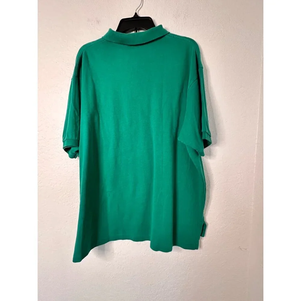 Vintage Polo Ralph Lauren‎ Mens Big Tall Size 2XL Polo Shirt Green Short Sleeve